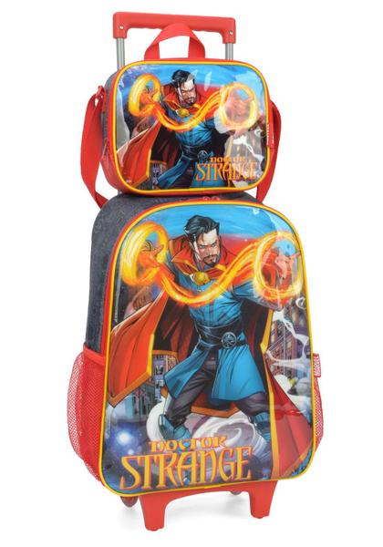 Imagem de Kit Escolar Doutor Estranho Mochila Rodinha + Lancheira