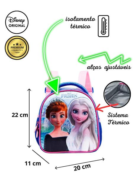 Imagem de Kit Escolar Frozen Mochila De Rodas G + Lancheira + Estojo