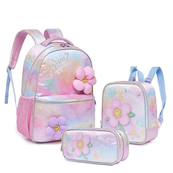 Imagem de Kit Escolar Infantil 3 Peças Pack Me Daisy Rosa - Pacific