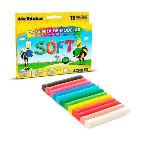 Imagem de Kit Escolar Infantil com Massa de Modelar Guache Giz de Cera e Canetinha Hidro Pintura Desenho Modelagem Acrilex