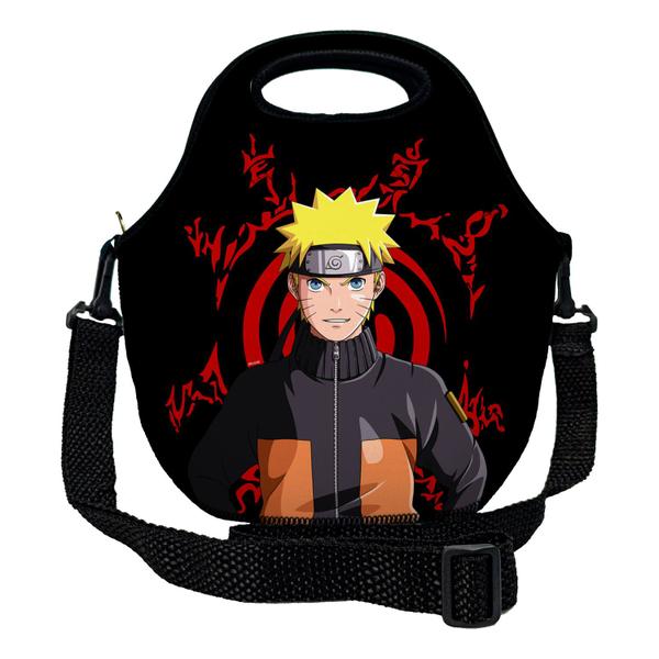 Imagem de Kit Escolar Infantil Lancheira Térmica + Pote Marmita + Squeeze de Alumínio  ISOPRENE  Naruto-Uzumaki