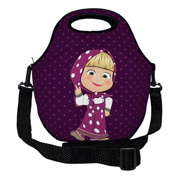 Imagem de Kit Escolar Infantil Mochila de Rodinha + Lancheira Térmica + Necessaire Plus + Squeeze de Alumínio  ISOPRENE  Menina Travessa