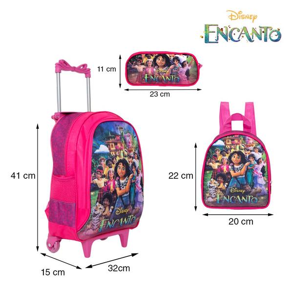 Kit Escolar Infantil Mochila De Rodinhas Menina Encanto - TOYS 2U Imagem de Kit Escolar Infantil Mochila De Rodinhas Menina Encanto