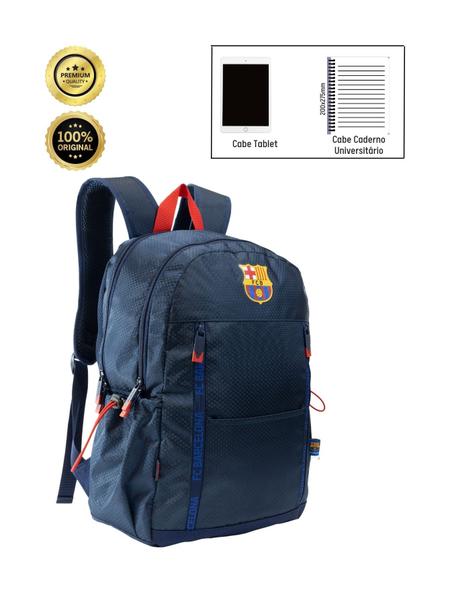 Imagem de Kit Escolar Juvenil Mochila Costas + Estojo Duplo Barcelona