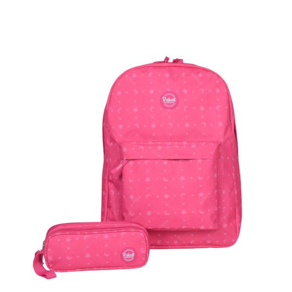 Imagem de Kit Escolar Juvenil Mochila Impermeável + Estojo Duplo Rabisk