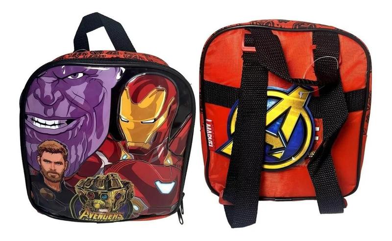 Imagem de Kit Escolar Mochila de Costas + Lancheira Térmica + Estojo Simples - Vingadores - Marvel - Xeryus