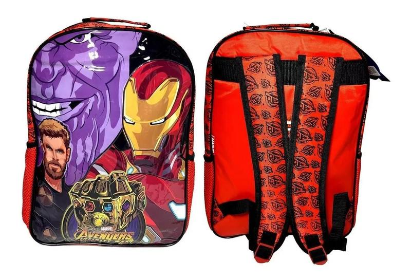 Imagem de Kit Escolar Mochila de Costas + Lancheira Térmica + Estojo Simples - Vingadores - Marvel - Xeryus