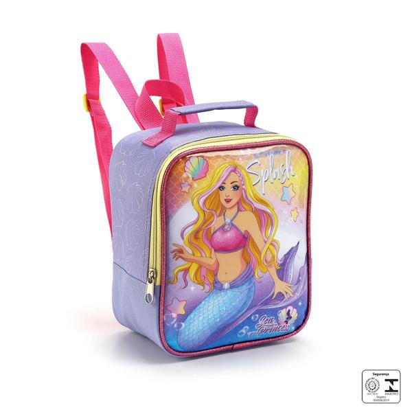 Imagem de Kit escolar mochila lancheira e estojo princesa splash