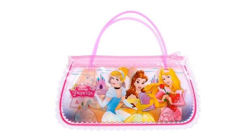 Imagem de Kit Escolar Princesas Disney Paetê Mochila + Lancheira