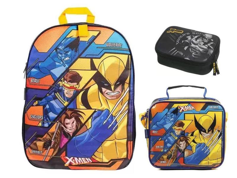 Imagem de Kit Escolar X-Men Mochila De Costas + Lancheira + Estojo