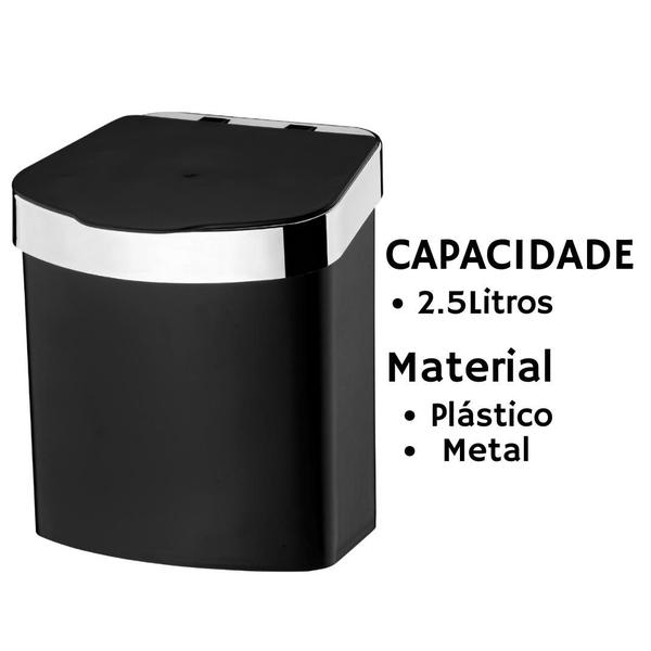 Imagem de Kit Escorredor de Louça Lixeira 2,5l e Dispenser Organizadores de Pia Ox - Future