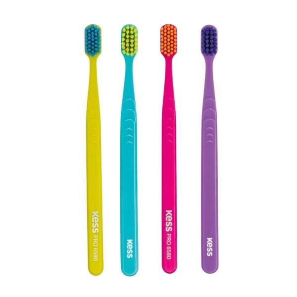 Kit Escova Dental Extra Macia Kess Pro Pocket Belliz C/4 - BELLIZ COMPANY Imagem de Kit Escova Dental Extra Macia Kess Pro Pocket Belliz C/4