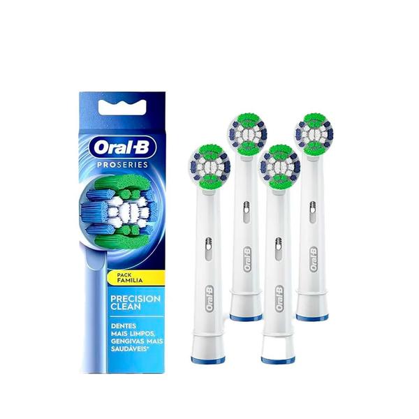 Imagem de Kit Escova Elétrica Oral-B Vitality Precision Clean 110 Volts E Refil Para Escova Elétrica Oral-B Precision Clean 4 Unidades