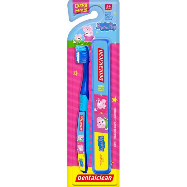 Imagem de Kit escova + estojo peppa pig - extra macia 3a+ dentalclean