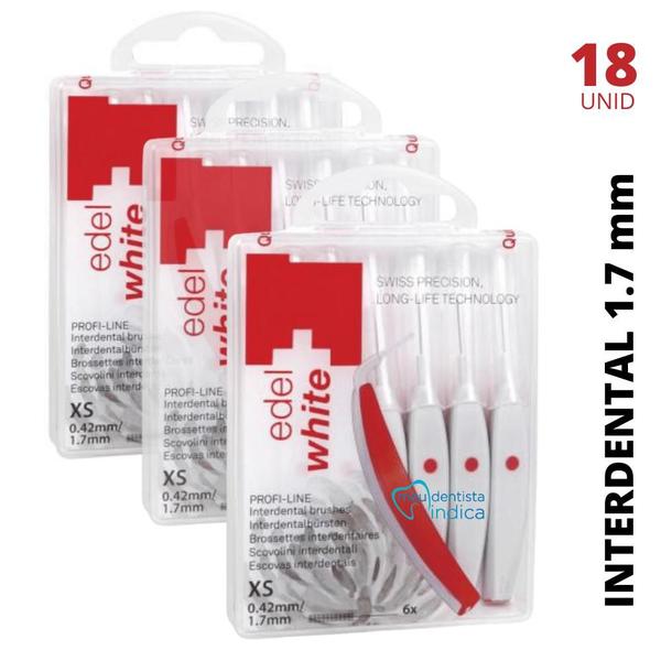 Imagem de KIT Escova Interdental Branca  1.7mm  18 unidades  Edel White