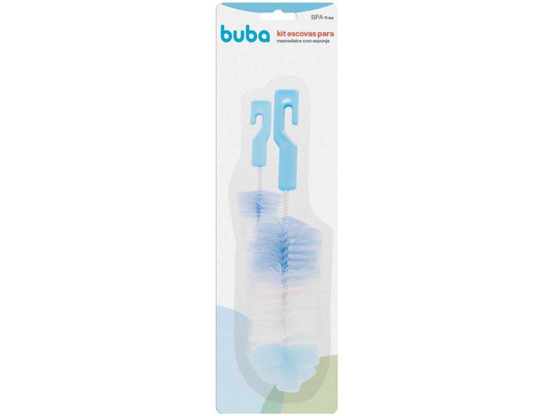 Kit Escovas de Mamadeira Buba Azul - 2 Peças Imagem de Kit Escovas de Mamadeira Buba Azul - 2 Peças