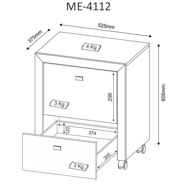 Imagem de Kit Escritório Com 1 Mesa 1 Gaveteiro e 1 Armário 2 Portas