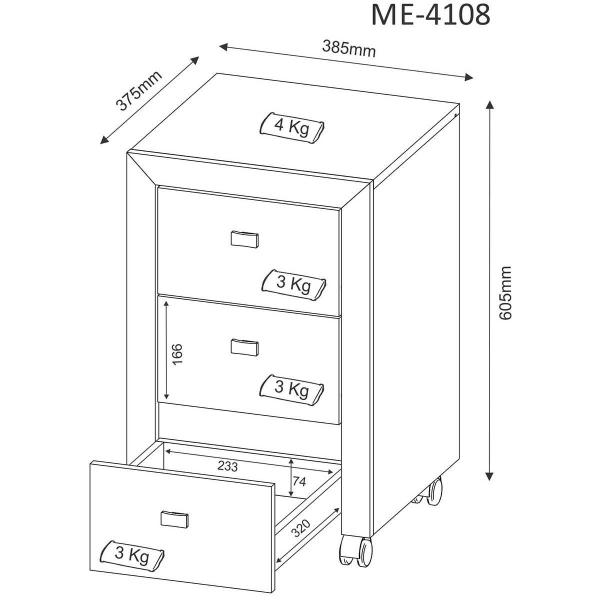 Imagem de Kit Escritório Com Mesa em L Gaveteiro Volante e Estante Ru