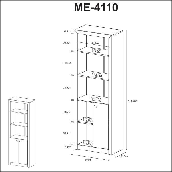 Imagem de Kit Escritório Completo C Mesa 2 Estantes Balcão e Gaveteiro