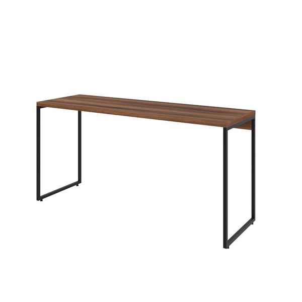 Imagem de Kit Escritório Estante Areta 3 Prateleiras com Mesa Industrial Aspen 150cm C01 Nogal - Lyam Decor