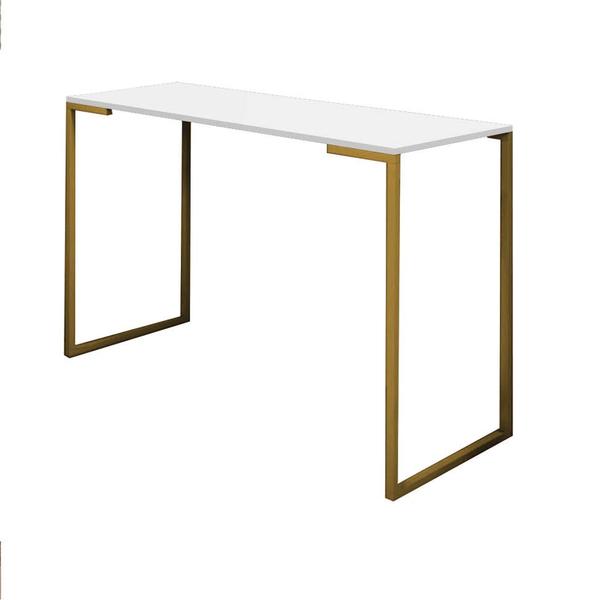 Imagem de Kit Escritório Ravi 3 Cadeiras Suede Bordô com 1 Mesa e 1 Livreiro Ferro Dourado MDF Branco - Ahazzo Móveis