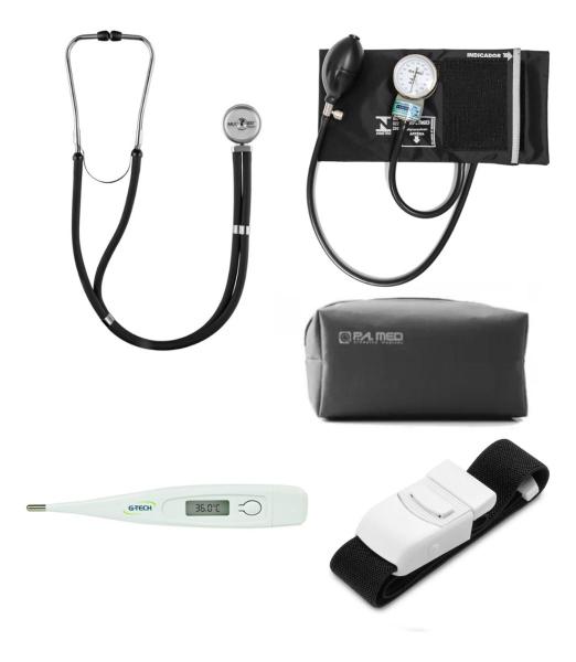 Kit Esfigmo Pamed E Rappaport Multi + Garrote E Termometro - BIC Imagem de Kit Esfigmo Pamed E Rappaport Multi + Garrote E Termometro