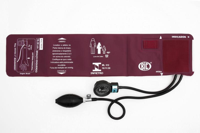 Kit Esfigmomanômetro Aparelho De Medir Pressão Arterial + Estetoscópio Duplo - Bic Imagem de Kit Esfigmomanômetro Aparelho De Medir Pressão Arterial + Estetoscópio Duplo - Bic