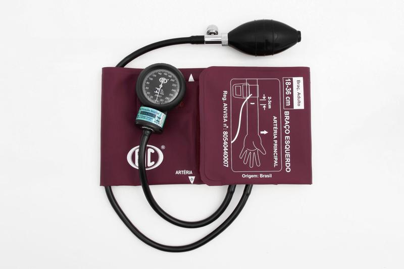 Kit Esfigmomanômetro Aparelho De Medir Pressão Arterial + Estetoscópio Duplo - Bic Imagem de Kit Esfigmomanômetro Aparelho De Medir Pressão Arterial + Estetoscópio Duplo - Bic