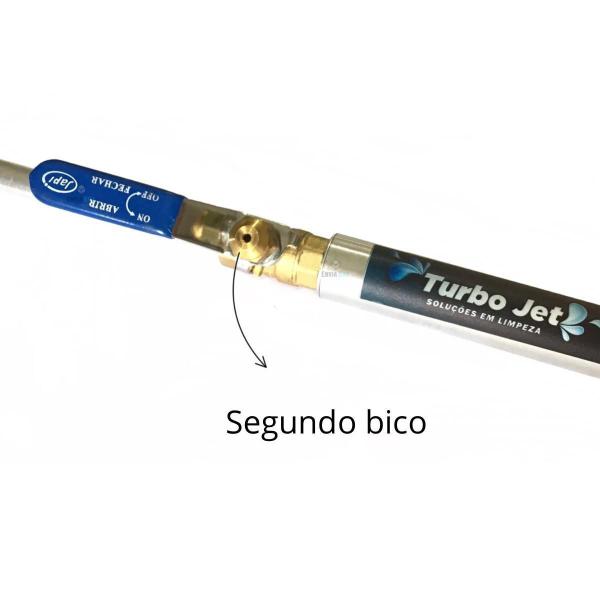 Imagem de Kit Esguicho Jato Alta Pressão 43Cm 2 Bicos + Engate Rápido