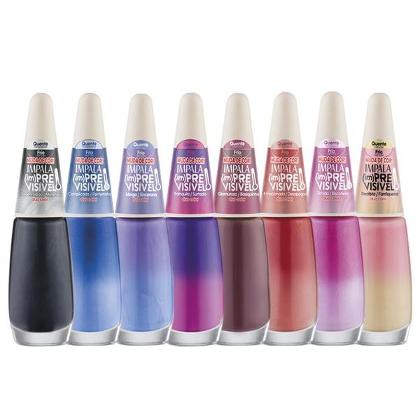 Kit Esmaltes Coleção (Im)Previsível Duo Color Muda de Cor Impala Kit Esmaltes Coleção (Im)Previsível Duo Color Muda de Cor Impala