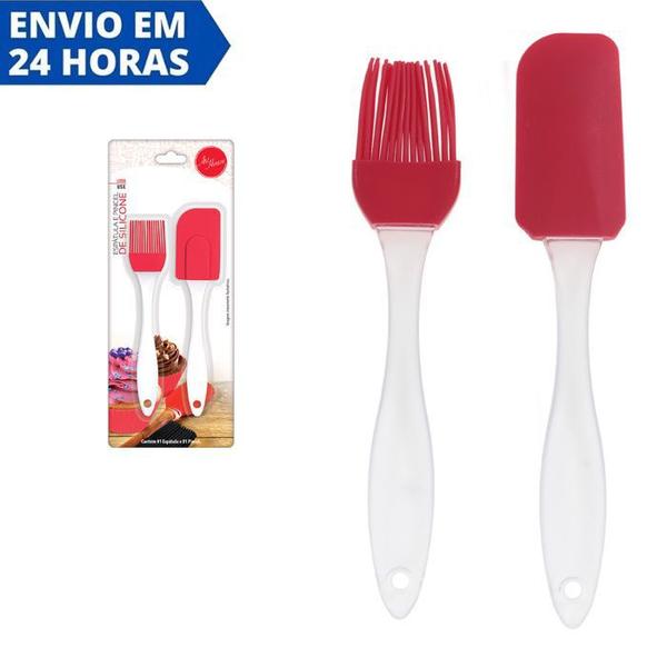 Imagem de Kit Espátula e Pincel Culinário de Silicone Desmontável