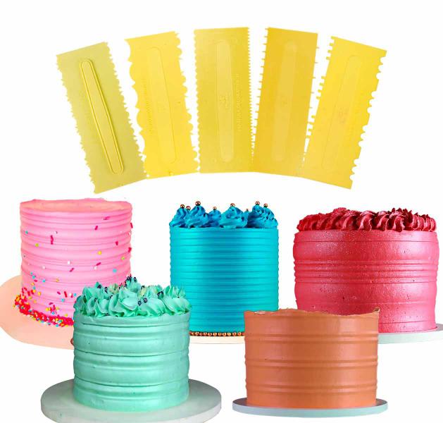 Kit Espátula para Bolo Confeitaria Decorativa BlueStar Sortido C/5 - Blue Star Imagem de Kit Espátula para Bolo Confeitaria Decorativa BlueStar Sortido C/5