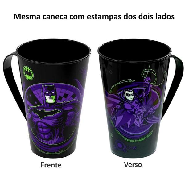 Imagem de Kit Especial 4 em 1 Batman Balde de Pipoca Caneca Garrafa e Copo Shake Original