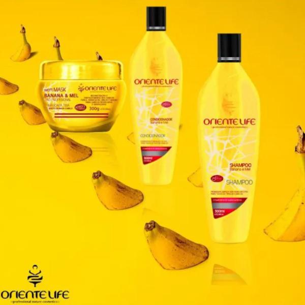 Imagem de Kit Especial Banana e Mel Shampoo + Condicionador 300ml Oriente Life