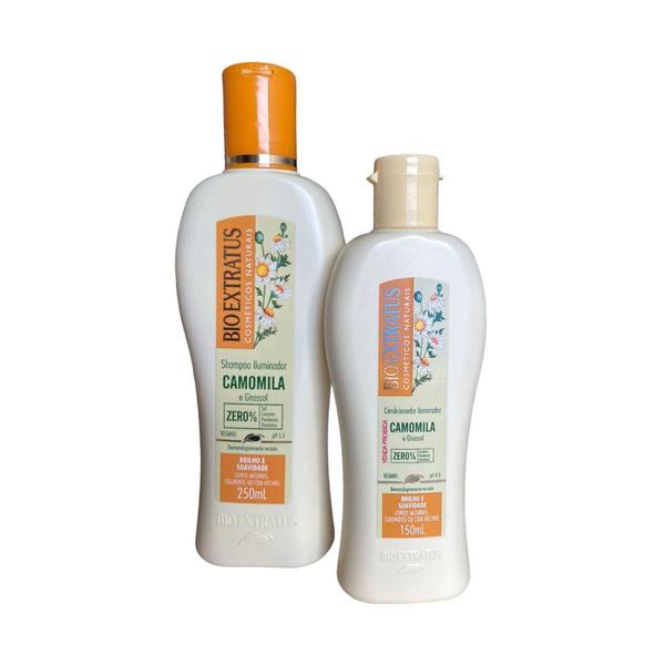 Imagem de Kit Especial Camomila 1 Shampoo 250ml 1 Condicionador 150ml Bio Extratus - BIOEXTRATUS