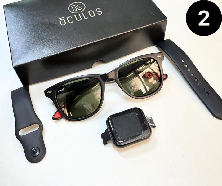 Imagem de Kit especial de natal (oculos de sol + relógio smart watch)