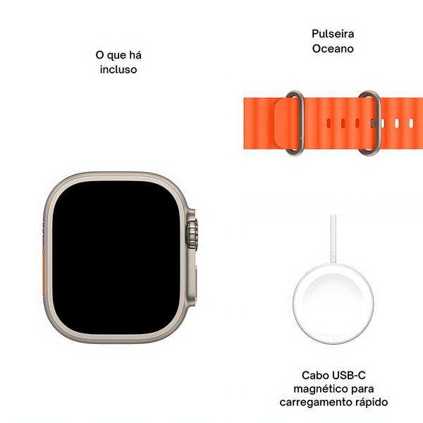 Imagem de Kit Especial Dia dos Pais: Smartwatch Série 9 Ultra + Caneca Térmica Inox + 2 Pulseiras - Presente Perfeito!