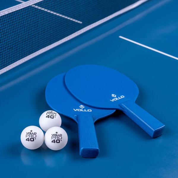 Kit Esportivo Ping Pong Tênis de Mesa 6 Peças Bolas Pro 40+ Rede Raquetes Vollo Imagem de Kit Esportivo Ping Pong Tênis de Mesa 6 Peças Bolas Pro 40+ Rede Raquetes Vollo
