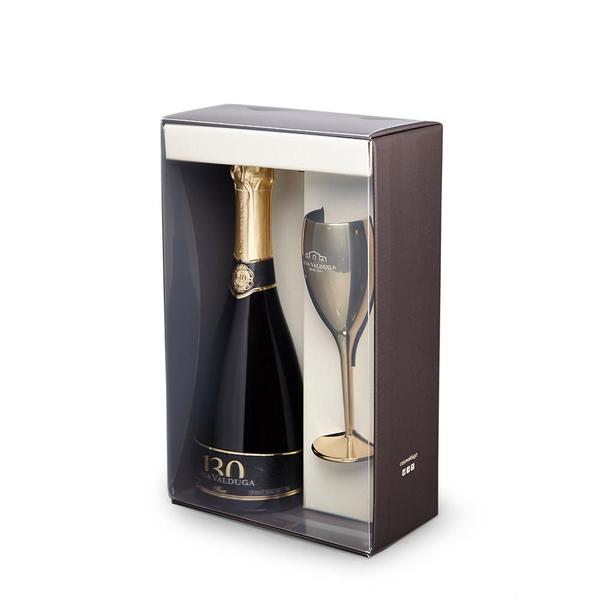 Kit Espumante 130 + Taça Dourada Valduga - Casa Valduga Imagem de Kit Espumante 130 + Taça Dourada Valduga