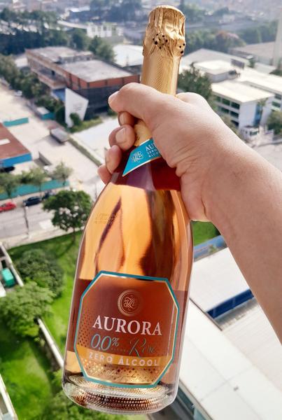 Imagem de Kit Espumante Aurora Rosé Zero Álcool 750ml 3 unidades