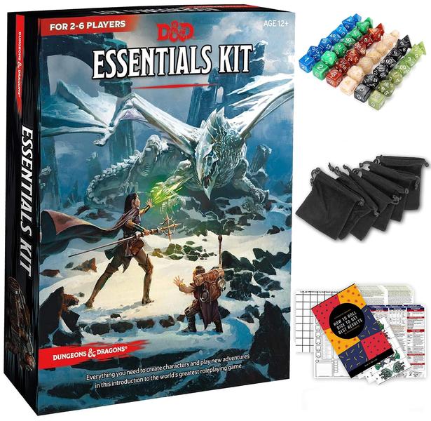 Imagem de Kit essencial para jogos de tabuleiro Dungeons and Dragons com extras