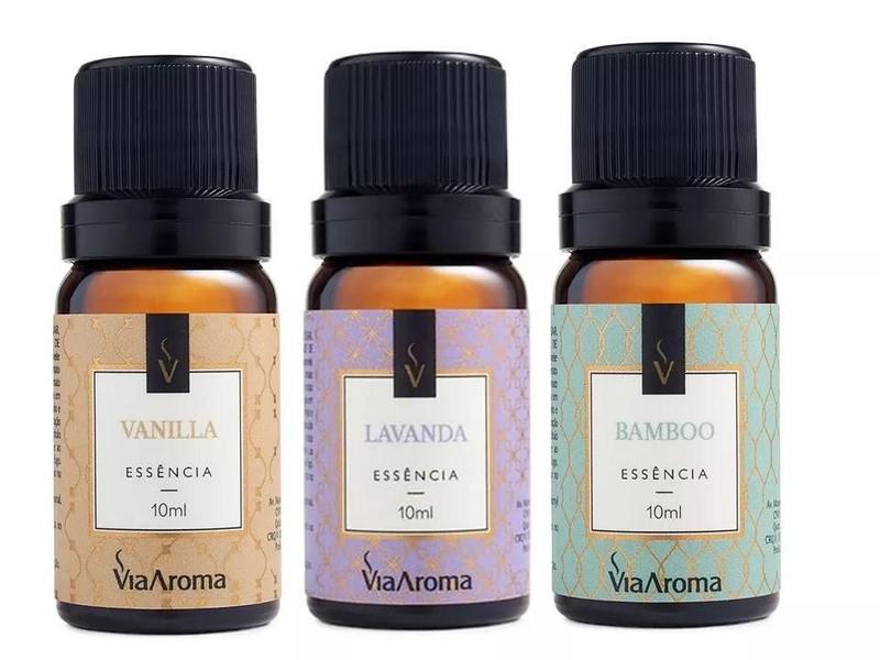 Imagem de Kit Essências De Vanilla, Lavanda E Bamboo 10Ml Cada