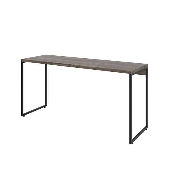 Imagem de Kit Estante Areta 3 Prateleiras com Mesa Industrial Aspen 150cm C01 Carvalho Dark - Lyam Decor