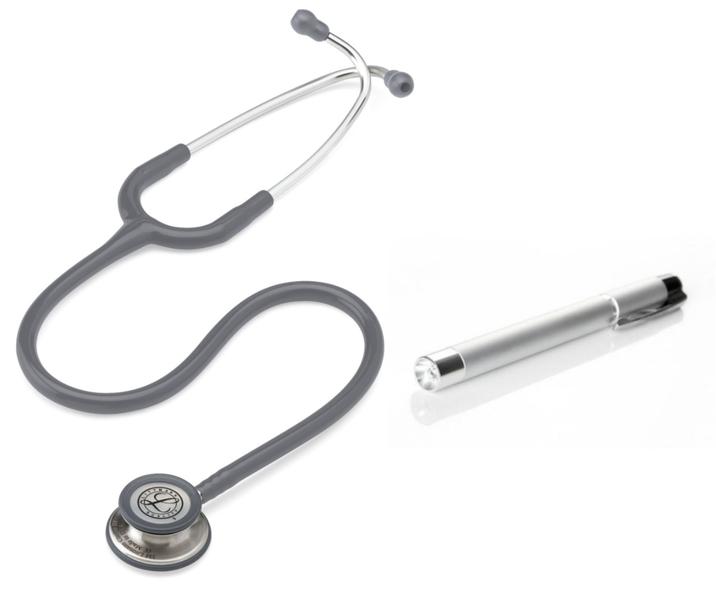 Imagem de Kit Estetoscópio Littmann Classic lll + Lanterna Clínica  - Cores Variadas