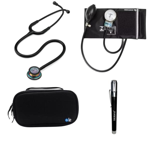 Imagem de Kit Estetoscopio Littmann + esfigmo + case + Laterna - Cores Variadas