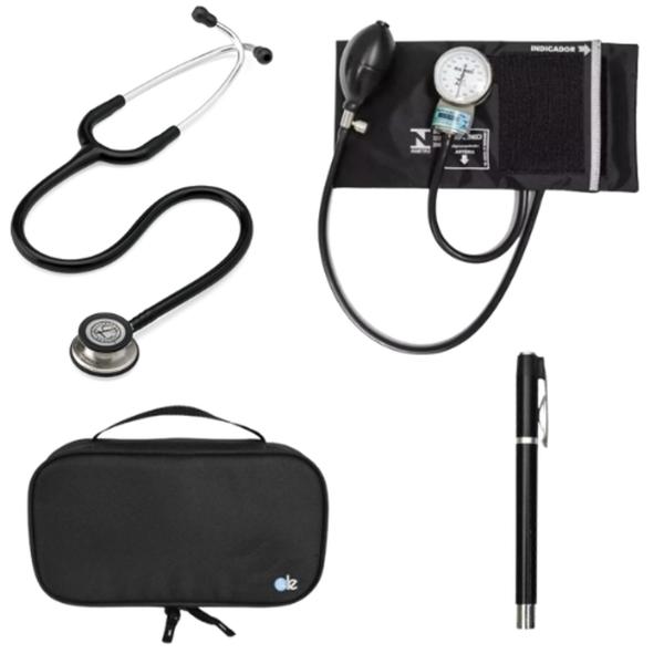 Imagem de Kit Estetoscopio Littmann + esfigmo + case + Laterna - Cores Variadas