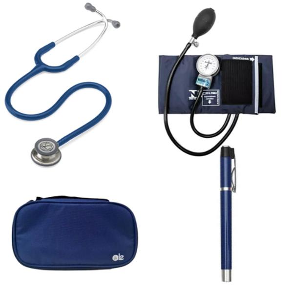 Imagem de Kit Estetoscopio Littmann + esfigmo + case + Laterna - Cores Variadas