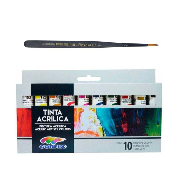 Imagem de Kit Estojo Tinta Oléo E Pincel 313-4