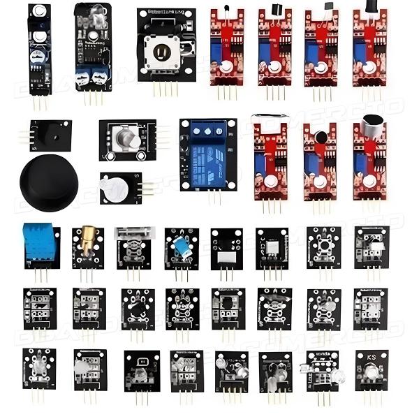 Imagem de Kit Estudante 37 Módulos E Sensores Para Projetos 