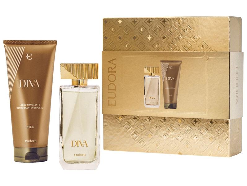 Kit Eudora Loção Desodorante Corporal 200ml e Deo Colônia 100ml Diva Kit Eudora Loção Desodorante Corporal 200ml e Deo Colônia 100ml Diva
